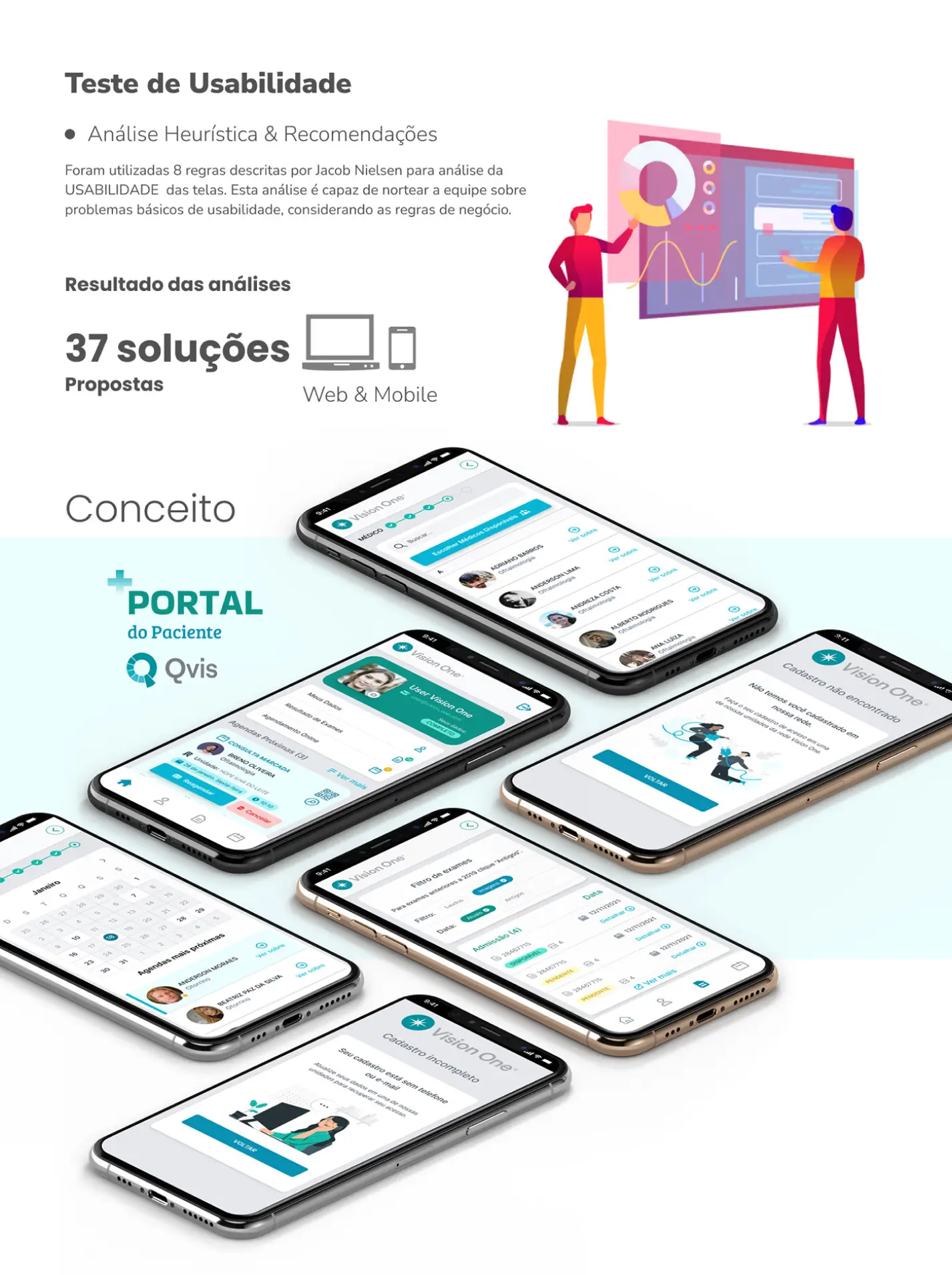 Telas principais do portal Vision One